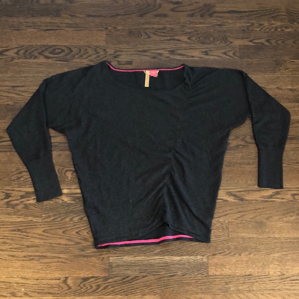 Asymmetrical dolman sleeve top